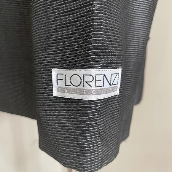 FLORENZI Collection Vintage 80s 90s Black Gray Blazer Jacket Size XL - Picture 10 of 13